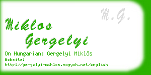 miklos gergelyi business card